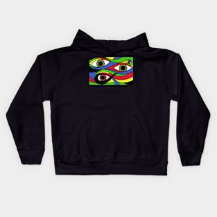 Trippy Eyeball Red Kids Hoodie